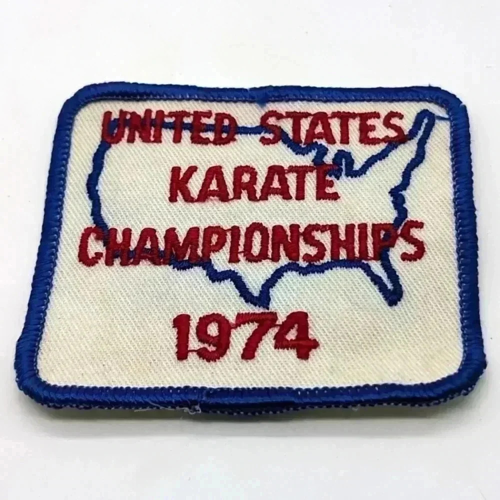 1974 United States Karate Championships original cloth patch 3in